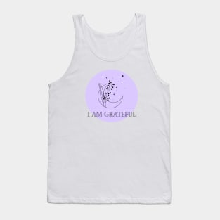 Affirmation Collection - I Am Grateful (Purple) Tank Top